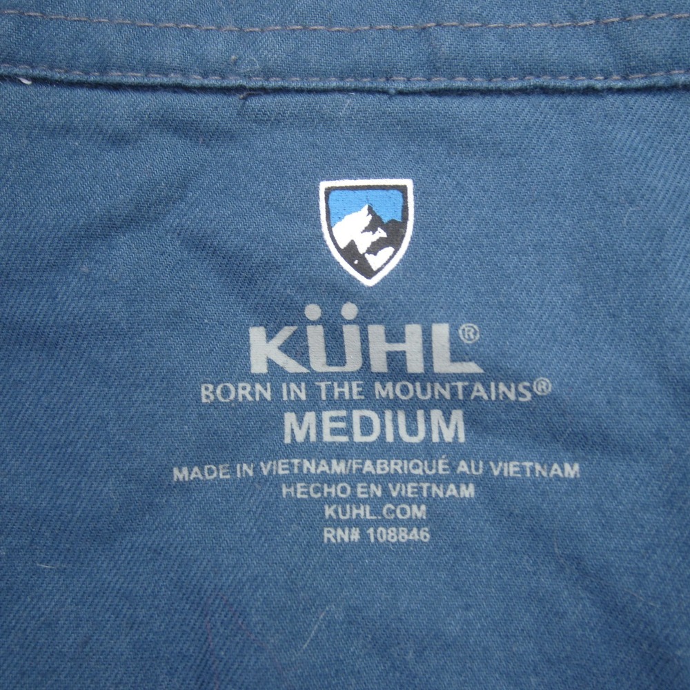 KUHL Shirt‎ Mens Medium Blue Plaid Flannel Button Up Cotton Tencel Blend - Picture 13 of 16